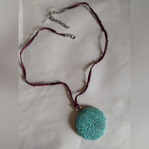 Monet  Necklace with Textured Pendant